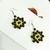 Brinco hippie amarelo preto feminino - comprar online