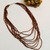 colar dourado feminino colar de canutilho