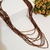 Imagem do colar dourado feminino colar de canutilho