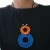 Colar feminino crochê azul laranja VOCÊ PODE Bijuterias - loja online