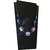 Colar longo feminino quadrado resina colar azul