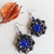Brinco de mandala preto feminino brinco hippie - loja online