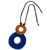 Colar feminino crochê azul laranja VOCÊ PODE Bijuterias - comprar online