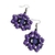 Brinco lilás feminino brinco mandala hippie