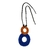 Colar feminino crochê azul laranja VOCÊ PODE Bijuterias - VOCÊ PODE Bijuterias