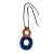 Colar feminino crochê azul laranja VOCÊ PODE Bijuterias - VOCÊ PODE Bijuterias