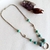 Colar feminino hippie verde japamala - comprar online