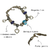 Pulseira Feminina Pingentes Paz Amor Flores - comprar online