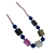 Colar longo feminino quadrado resina colar azul - comprar online