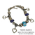 Pulseira Feminina Pingentes Paz Amor Flores na internet