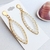 Brinco Longo Dourado Feminino Brinco de festa com cristais
