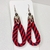 Brinco feminino de corda Vermelho Brinco grande hippie vermelho na internet