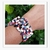 Pulseira Bracelete Artesanal Pedra Cascalho Colorido