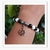 Pulseira Preta e Branca Timão Pingente - comprar online