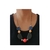 Colar colorido feminino Madeira Coral longo - comprar online