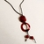 Colar feminino longo Vermelho Esscuro Resina Você Pode - loja online