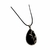 colar longo feminino pedra natural preta - loja online