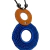 Colar feminino crochê azul laranja VOCÊ PODE Bijuterias - comprar online