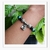 Imagem do Pulseira Artesanal Verde Preto Pingente Coração Lua
