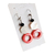 Brinco Branco Vermelho Feminino Brinco de Madrepérola