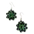 Brinco feminino verde mandala hippie