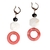 Brinco Branco Vermelho Feminino Brinco de Madrepérola - comprar online