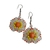 Brinco de miçangas + brinco mandala + brinco hippie laranja - comprar online