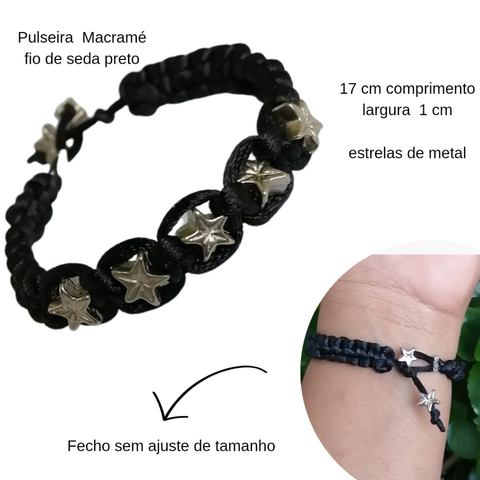 Pulseira Macramê 5 Estrelas