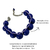 Pulseira Artesanal Contas Azul - comprar online