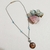 Gargantilha unissex hippie azul pingente madeira - comprar online