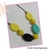 Colar longo preto amarelo feminino