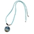 Colar longo azul pingente flores - loja online