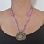 VOCÊ PODE Bijuterias Colar Feminino Grande Macramé Lilás Mandala - VOCÊ PODE Bijuterias