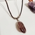 Corrente de pedra com Pingente de Pedra natural colar marrom pedra marrom - comprar online
