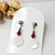Imagem do Brinco Feminino Vermelho e branco Madrepérola