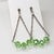 Brinco longo Verde Cristal Brinco feminino de Cristais - comprar online