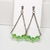 Imagem do Brinco longo Verde Cristal Brinco feminino de Cristais
