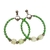 Você Pode Bijuterias Brinco Feminino Argola Verde metálico - comprar online
