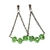 Brinco longo Verde Cristal Brinco feminino de Cristais - comprar online