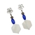 Brinco feminino delicado brinco Madrepérola Azul Branco - comprar online