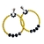 Brinco de Argola Feminino Amarelo Cristal - comprar online