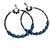 VOCÊ PODE Bijuterias Brinco Feminino de Argola Miçangas azul preto - comprar online