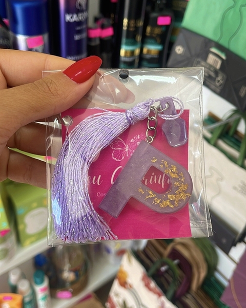 Chaveiro P roxo - comprar online