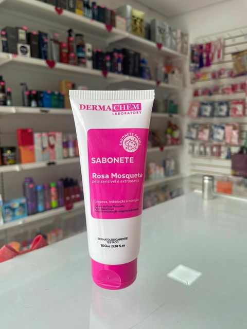 Sabonete DermaChem Ultra Hidratante Rosa Mosqueta 100ml
