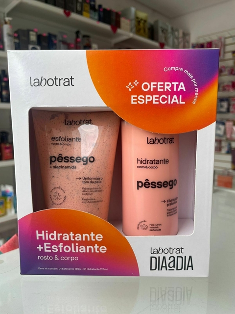 KIT Esfoliante + Hidratante Labotrat Pessego