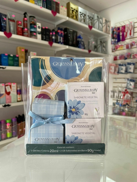 Kit Giovanna Baby Blue Colônia e Sabonetes vegetal