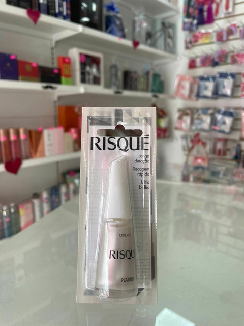 Esmalte Risqué Cintilante Platino 8ml