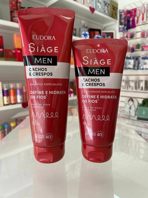 Eudora Combo Siàge Men: Shampoo Cachos e Crespos 250ml + Condicionador Cachos e Crespos 200ml - comprar online