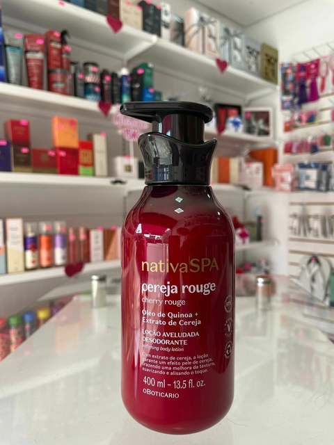 Loção Aveludada Desodorante Corporal Nativa Spa Cereja Rouge 400ml