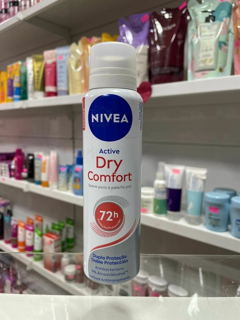 Desodorante Antitranspirante Aerosol Nivea Active Dry Comfort Feminino 72h 200ml - comprar online